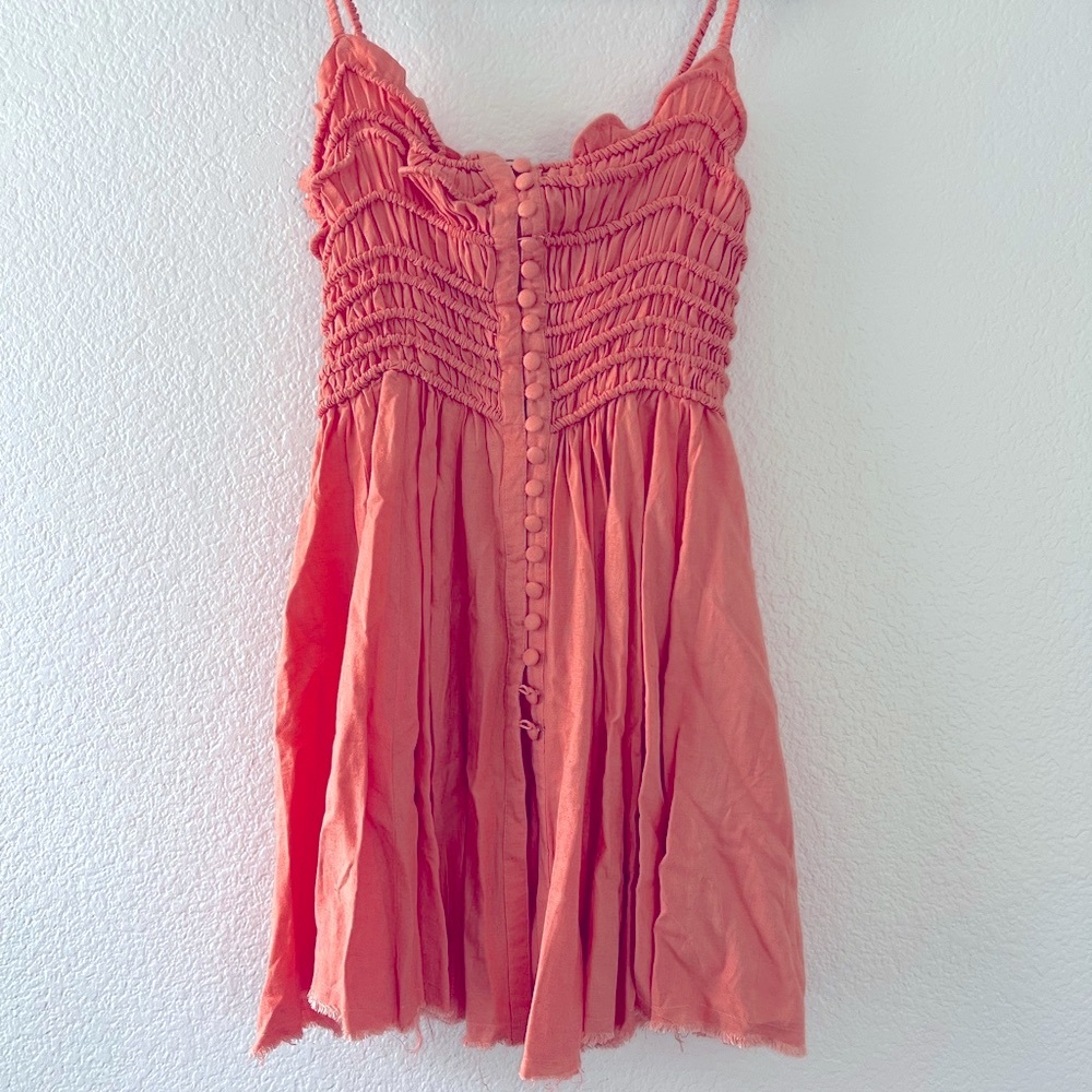 Beautiful Havana Coral Ruched Dress.:::new